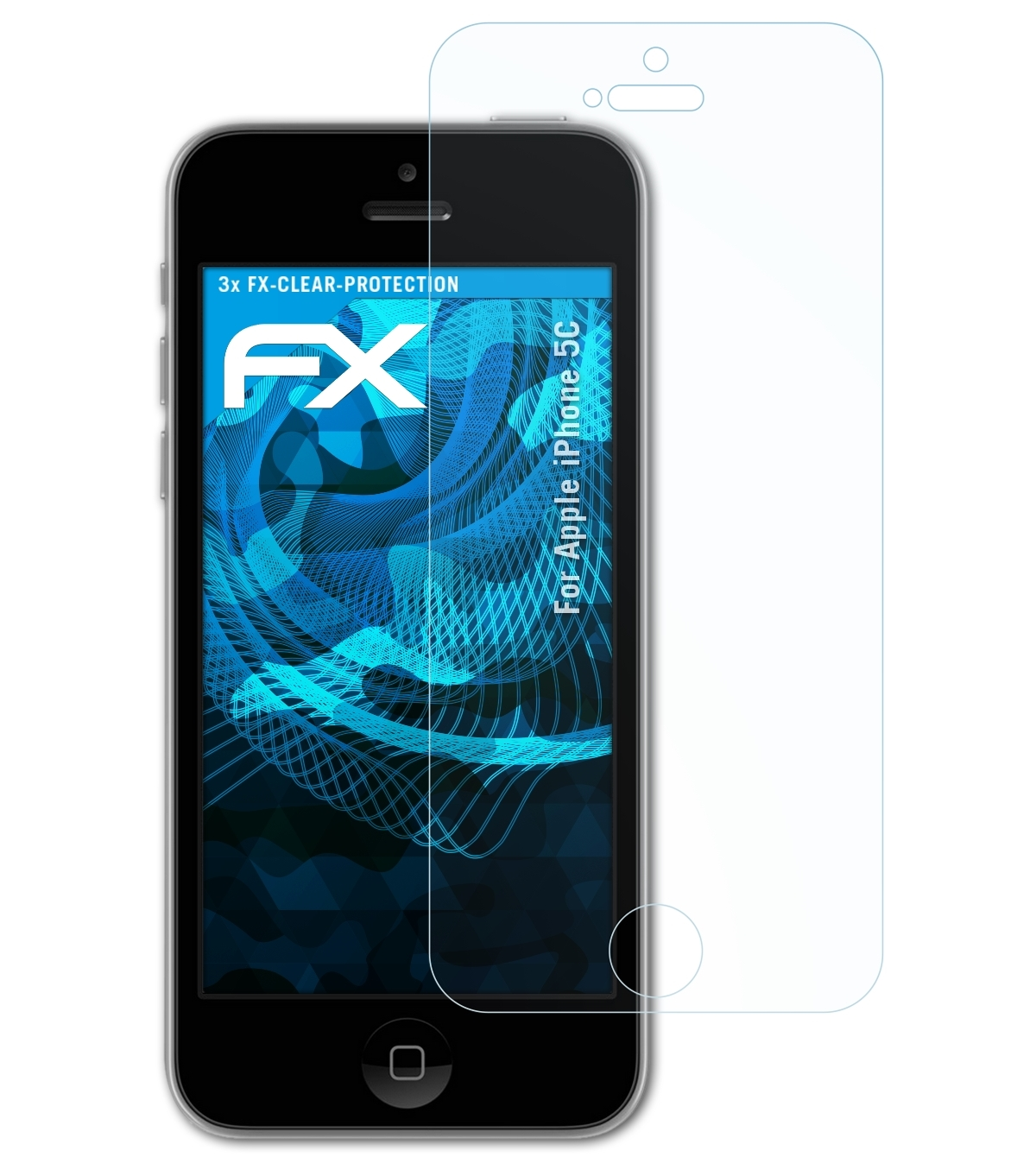 ATFOLIX 3x Apple 5C) FX-Clear Displayschutz(für iPhone