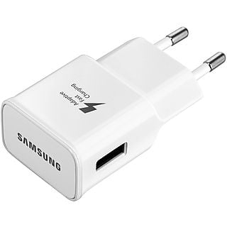 Cargadores móvil - SAMSUNG Cargador de red original Samsung carga rápida tipo C (EP-TA20EWE + EP-DG950CBE) 2A (15W) con blister, Blanco