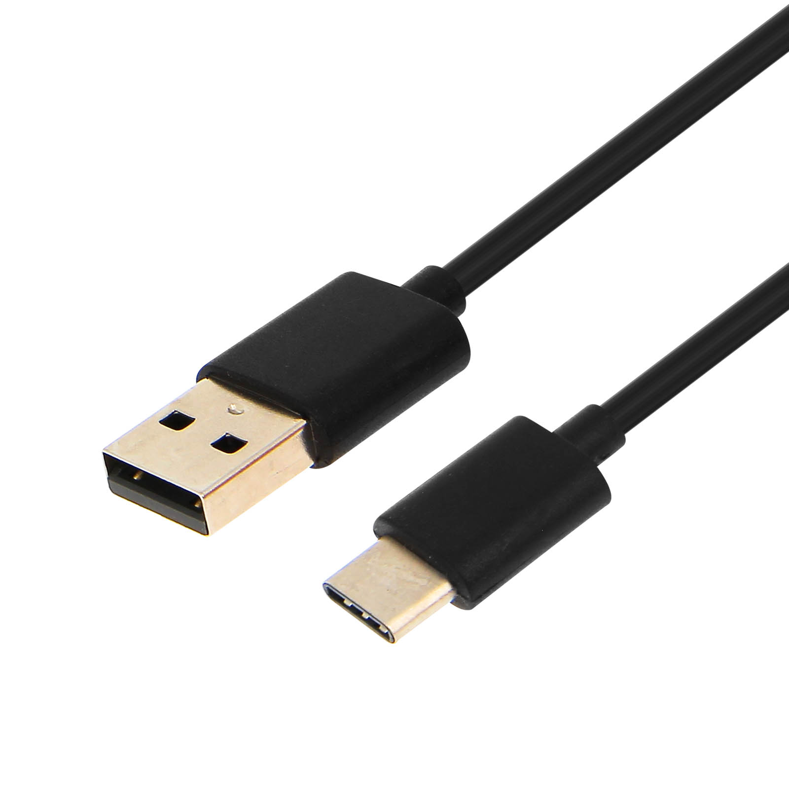 Un cavo da USB a USB-C nero.