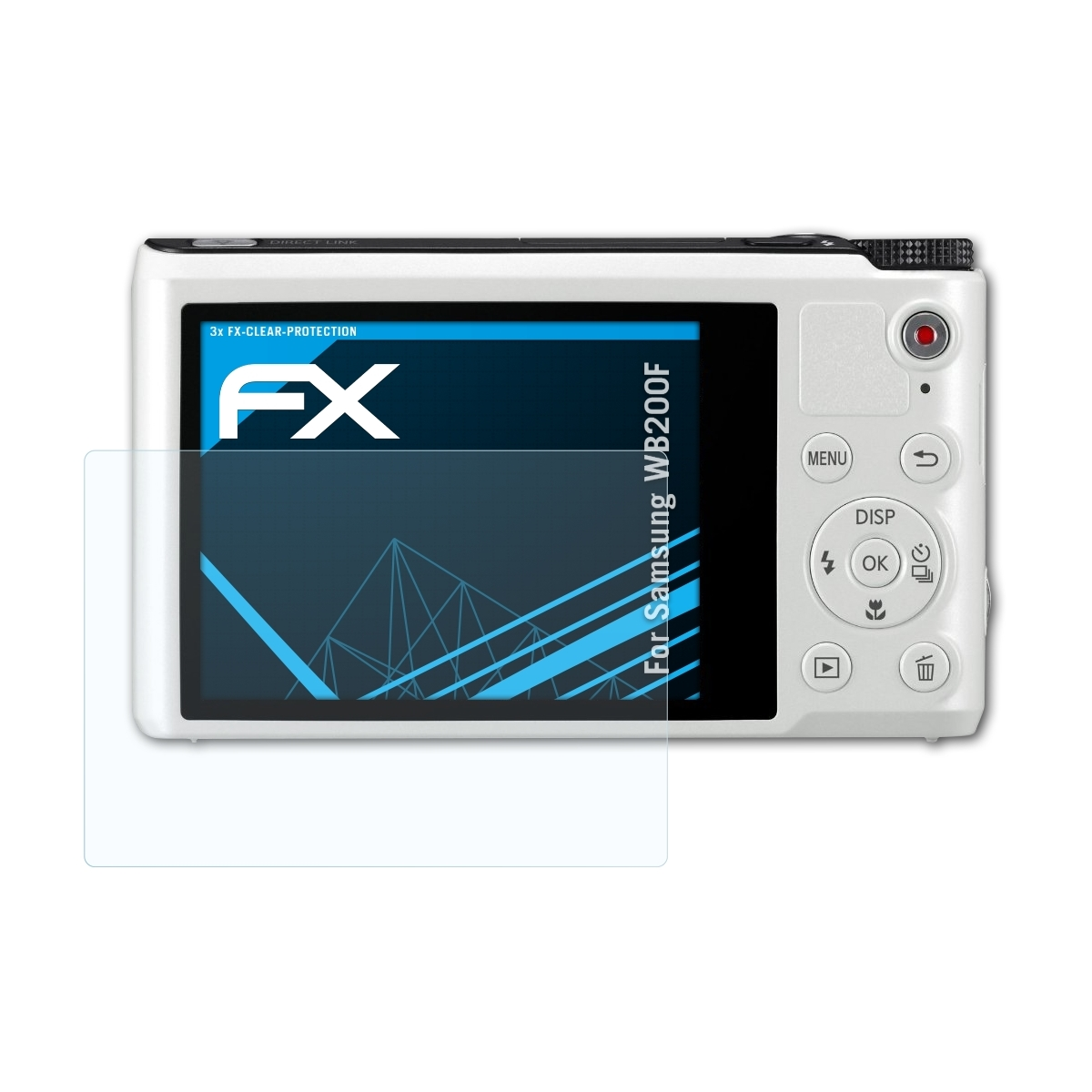 ATFOLIX 3x FX-Clear Displayschutz(für WB200F) Samsung