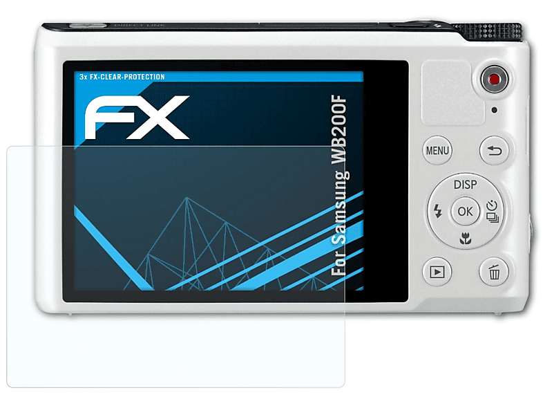 ATFOLIX 3x Samsung FX-Clear Displayschutz(für WB200F)