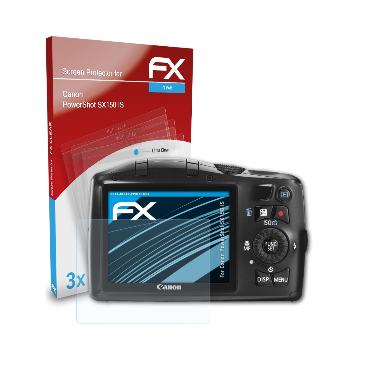 FX-Clear SX150 IS) ATFOLIX Canon 3x Displayschutz(für PowerShot