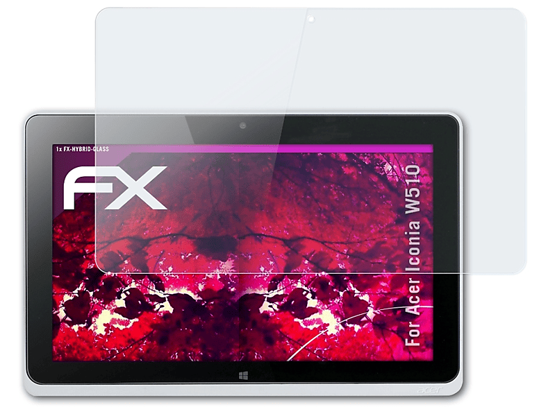 ATFOLIX FX-Hybrid-Glass Schutzglas(für Acer Iconia W510)