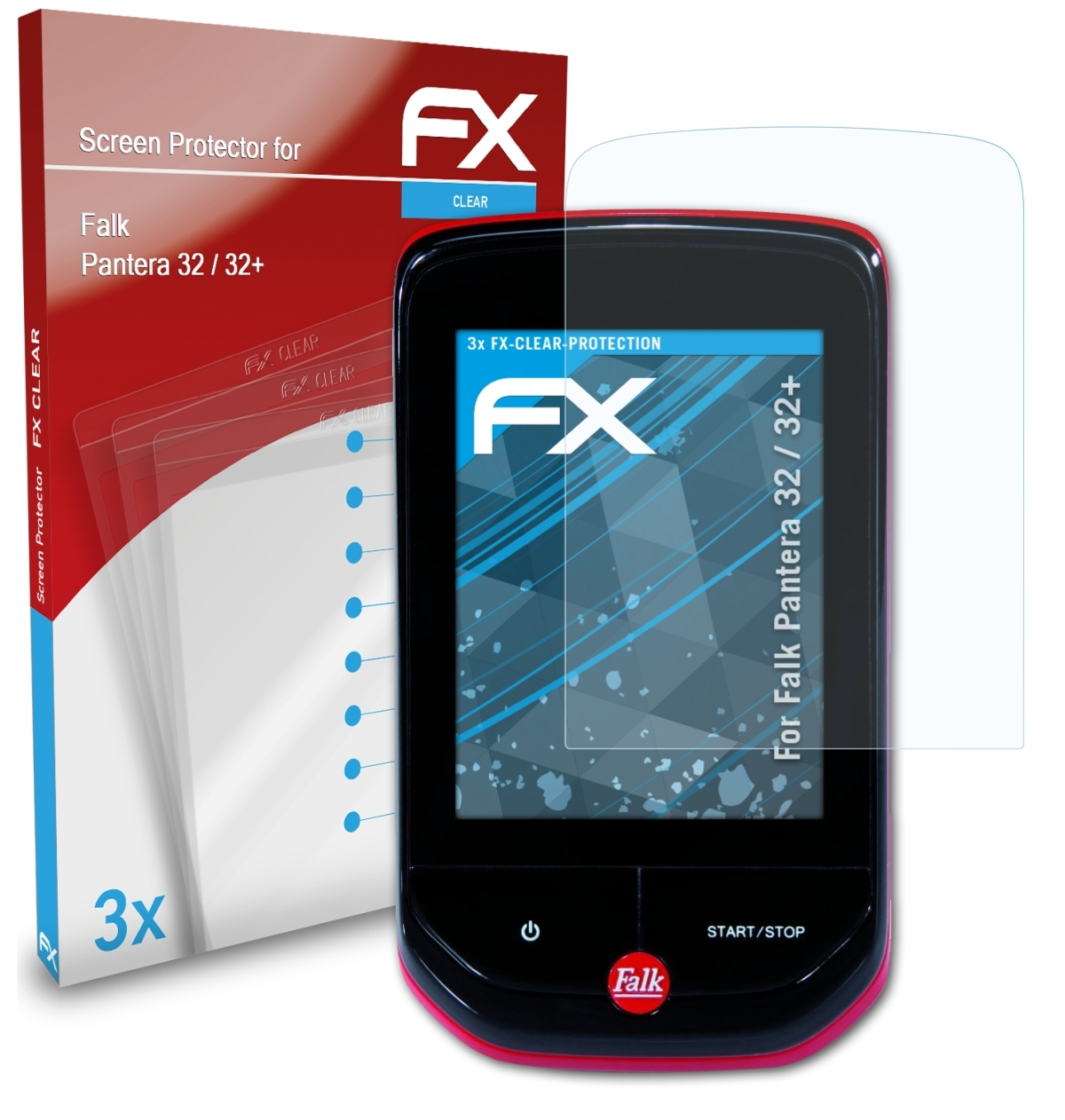ATFOLIX 3x FX-Clear Displayschutz(für Falk 32+) Pantera / 32