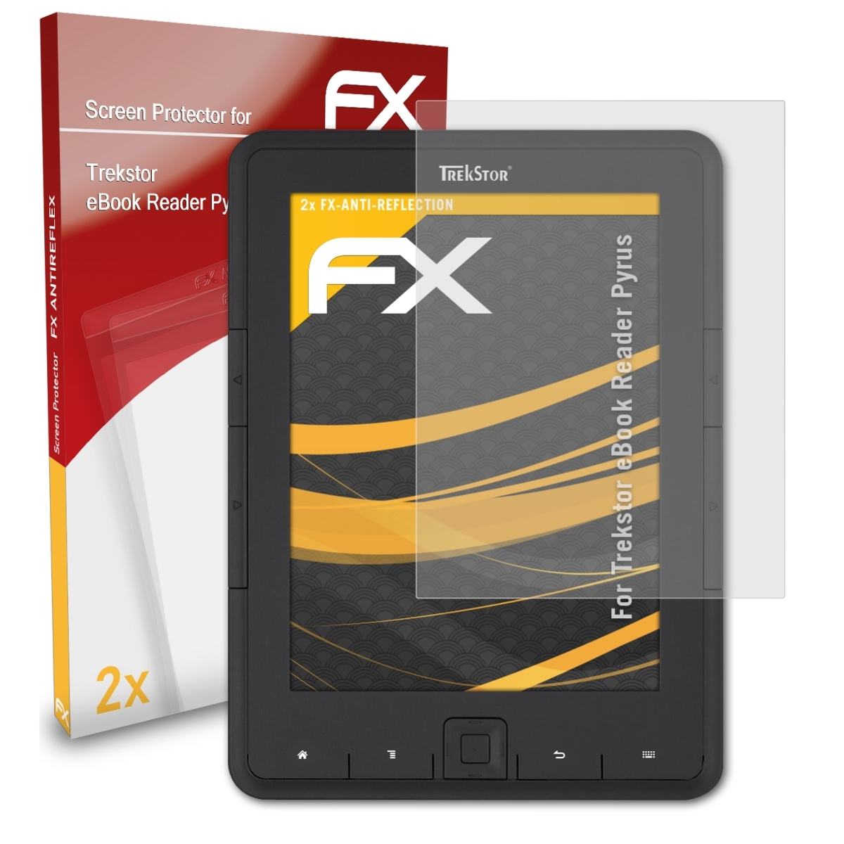 ATFOLIX 2x FX-Antireflex Displayschutz(für eBook Reader Pyrus) Trekstor