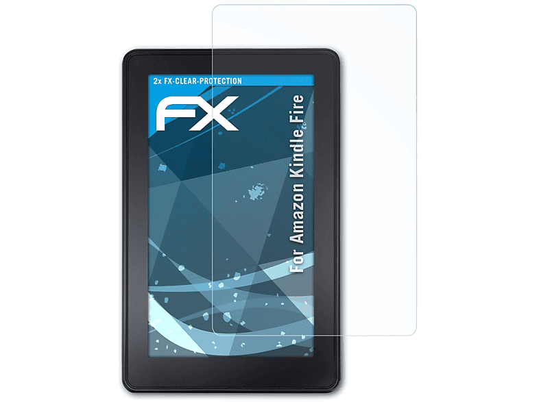 ATFOLIX 2x Kindle FX-Clear Fire) Amazon Displayschutz(für