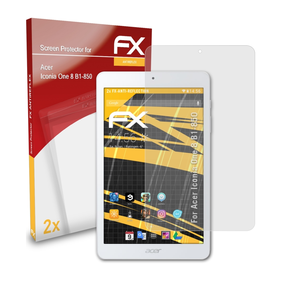 8 Iconia 2x FX-Antireflex (B1-850)) ATFOLIX Displayschutz(für Acer One