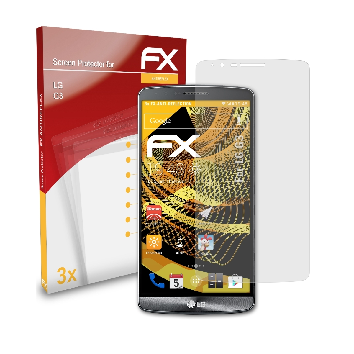 Displayschutz(für ATFOLIX G3) LG FX-Antireflex 3x