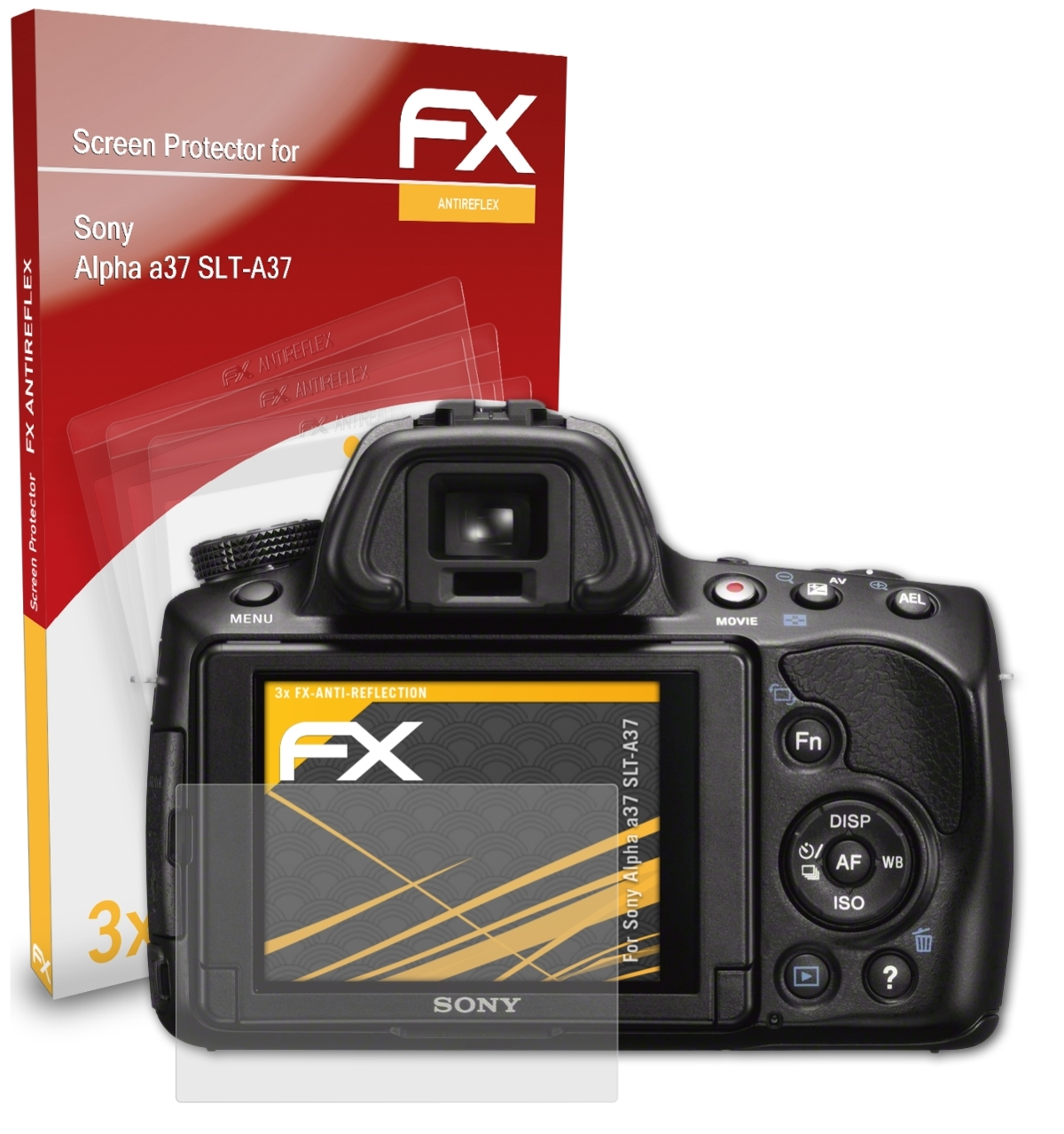 Displayschutz(für (SLT-A37)) FX-Antireflex ATFOLIX a37 Alpha Sony 3x