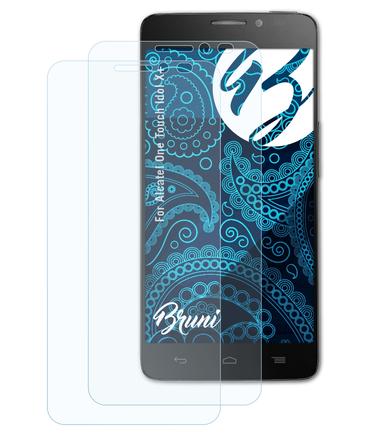 2x BRUNI Basics-Clear Idol Alcatel X+) Schutzfolie(für Touch One