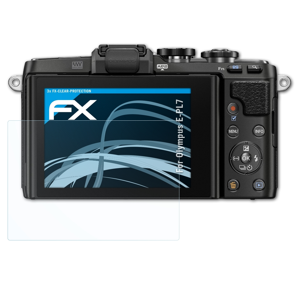 ATFOLIX 3x Olympus Displayschutz(für E-PL7) FX-Clear