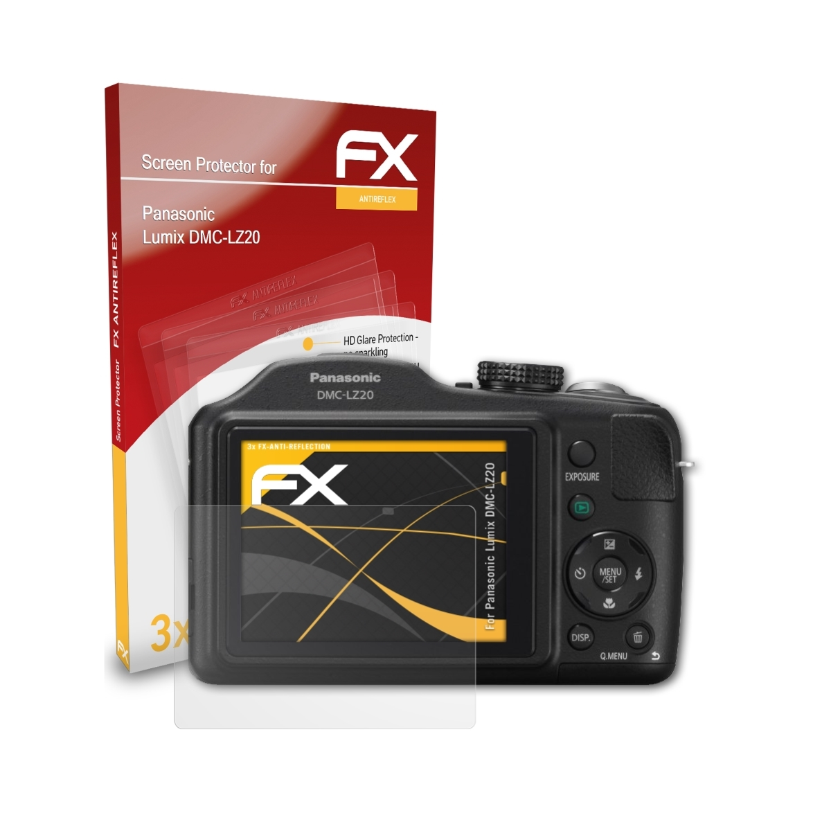 ATFOLIX 3x FX-Antireflex Displayschutz(für Panasonic DMC-LZ20) Lumix