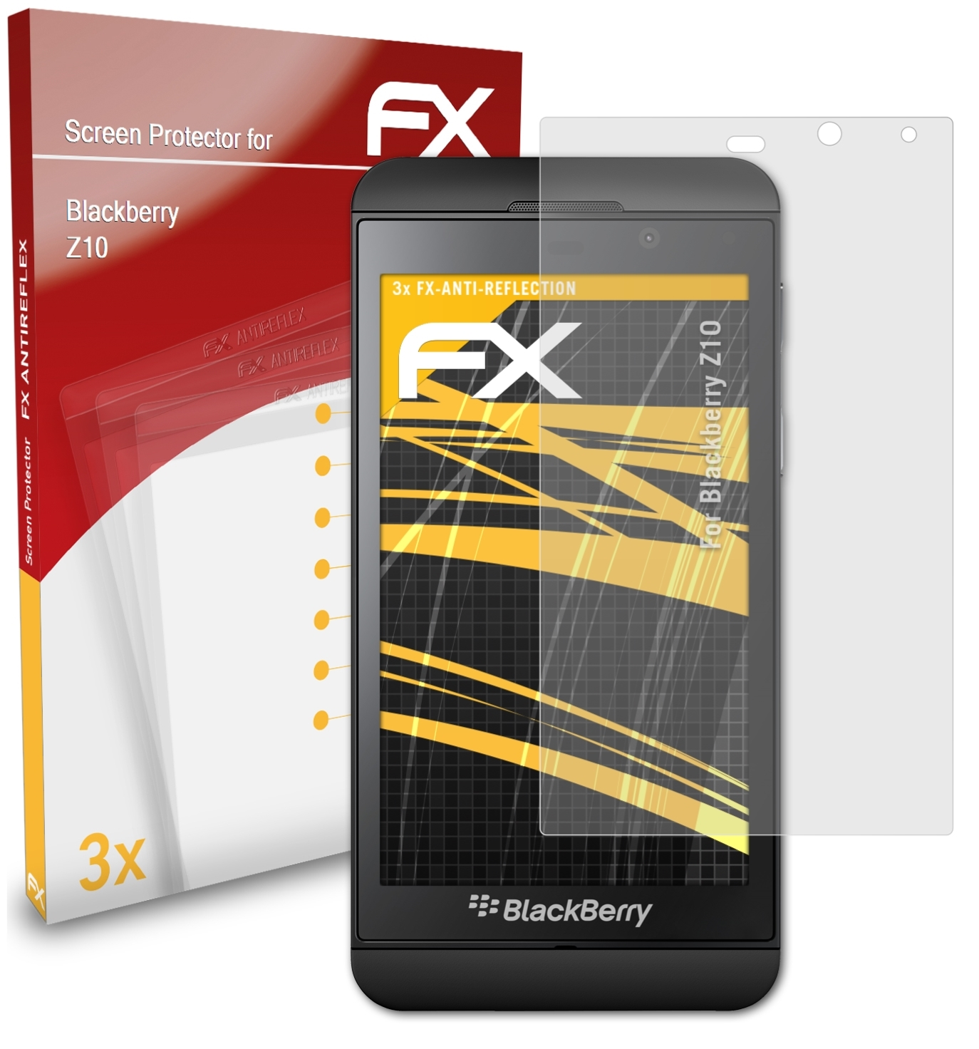 ATFOLIX 3x FX-Antireflex Displayschutz(für Blackberry Z10)