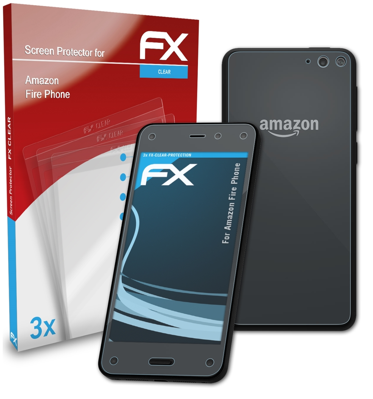 FX-Clear Phone) 3x Fire ATFOLIX Amazon Displayschutz(für