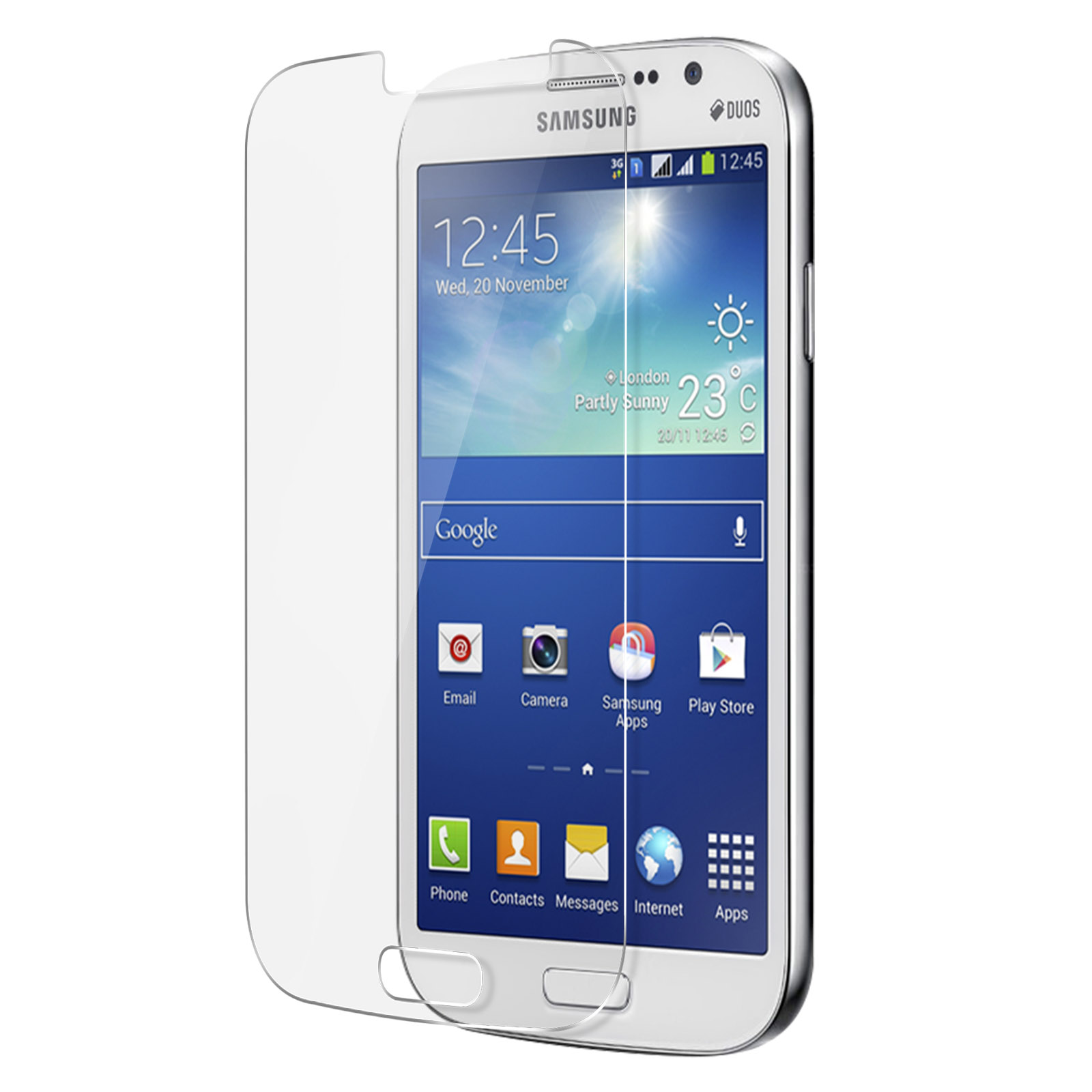 AVIZAR Gehärtetes Glas Plus) Grand Galaxy Samsung Schutzfolie Härtegrad Glas-Folien(für mit 9H