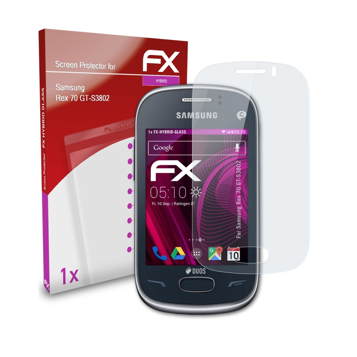 Rex Schutzglas(für Samsung FX-Hybrid-Glass 70 ATFOLIX (GT-S3802))