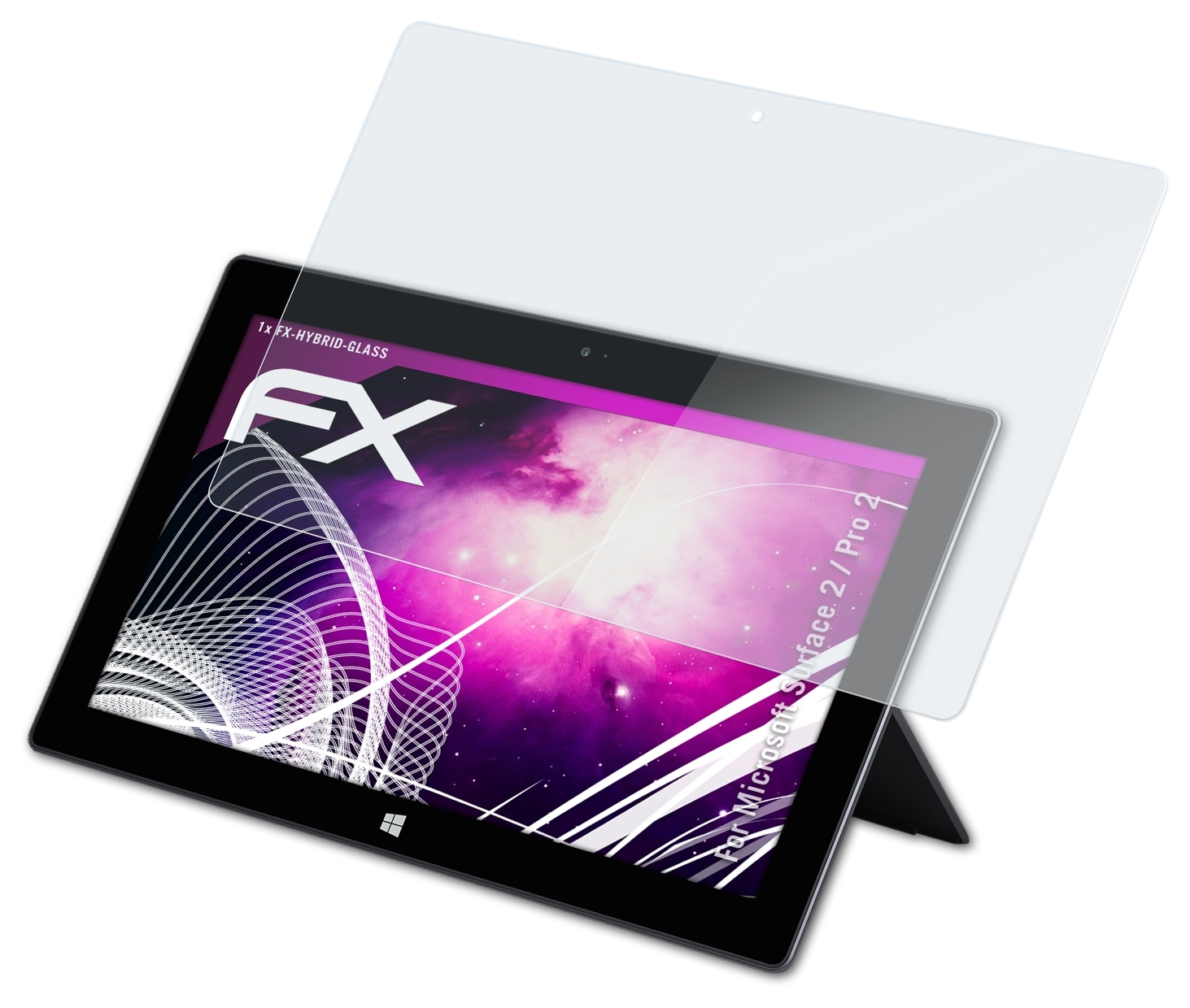 ATFOLIX FX-Hybrid-Glass Schutzglas(für Microsoft Pro / Surface 2 2)