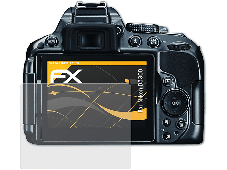ATFOLIX 3x FX-Antireflex Displayschutz(für Nikon D5300)