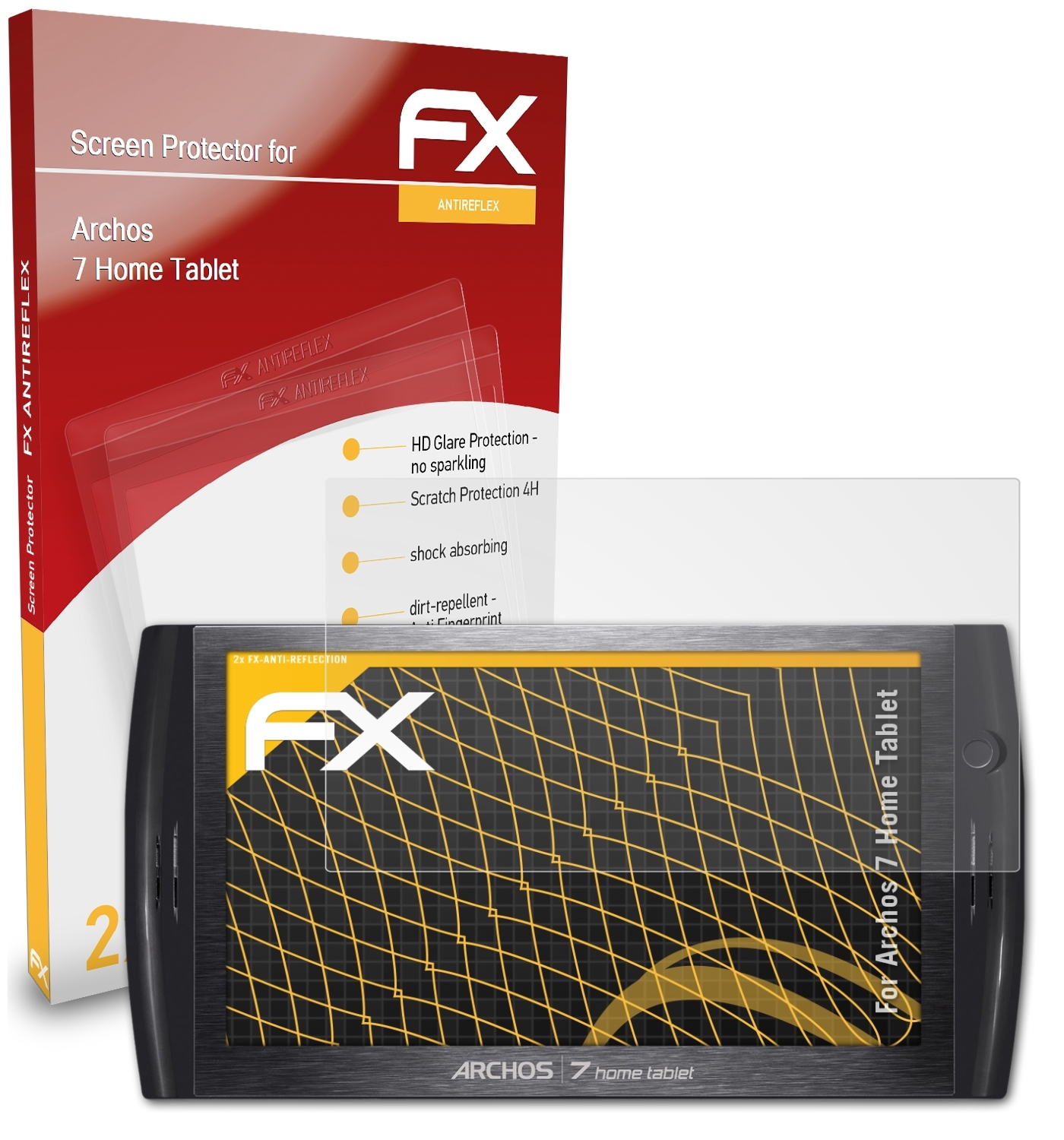 FX-Antireflex 2x Displayschutz(für Tablet) ATFOLIX Home Archos 7