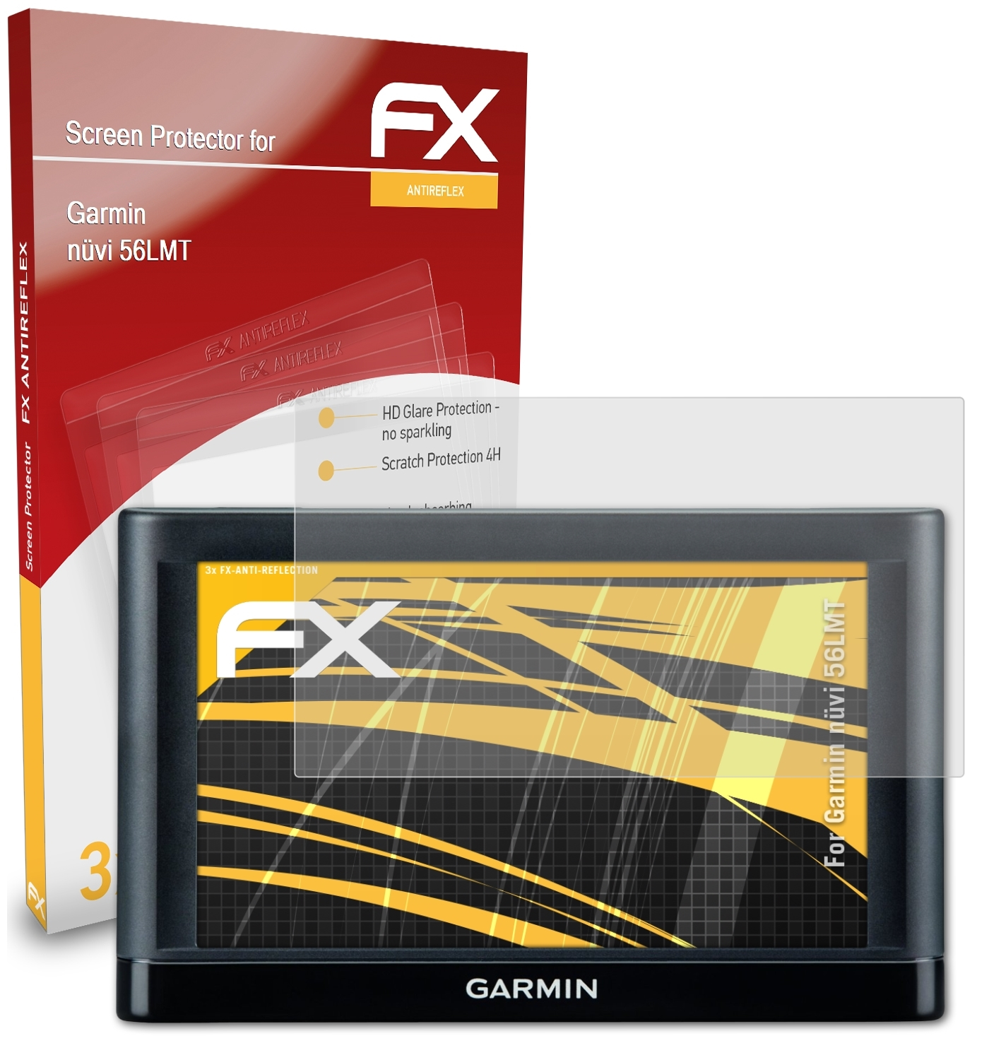ATFOLIX 3x Garmin 56LMT) FX-Antireflex Displayschutz(für nüvi