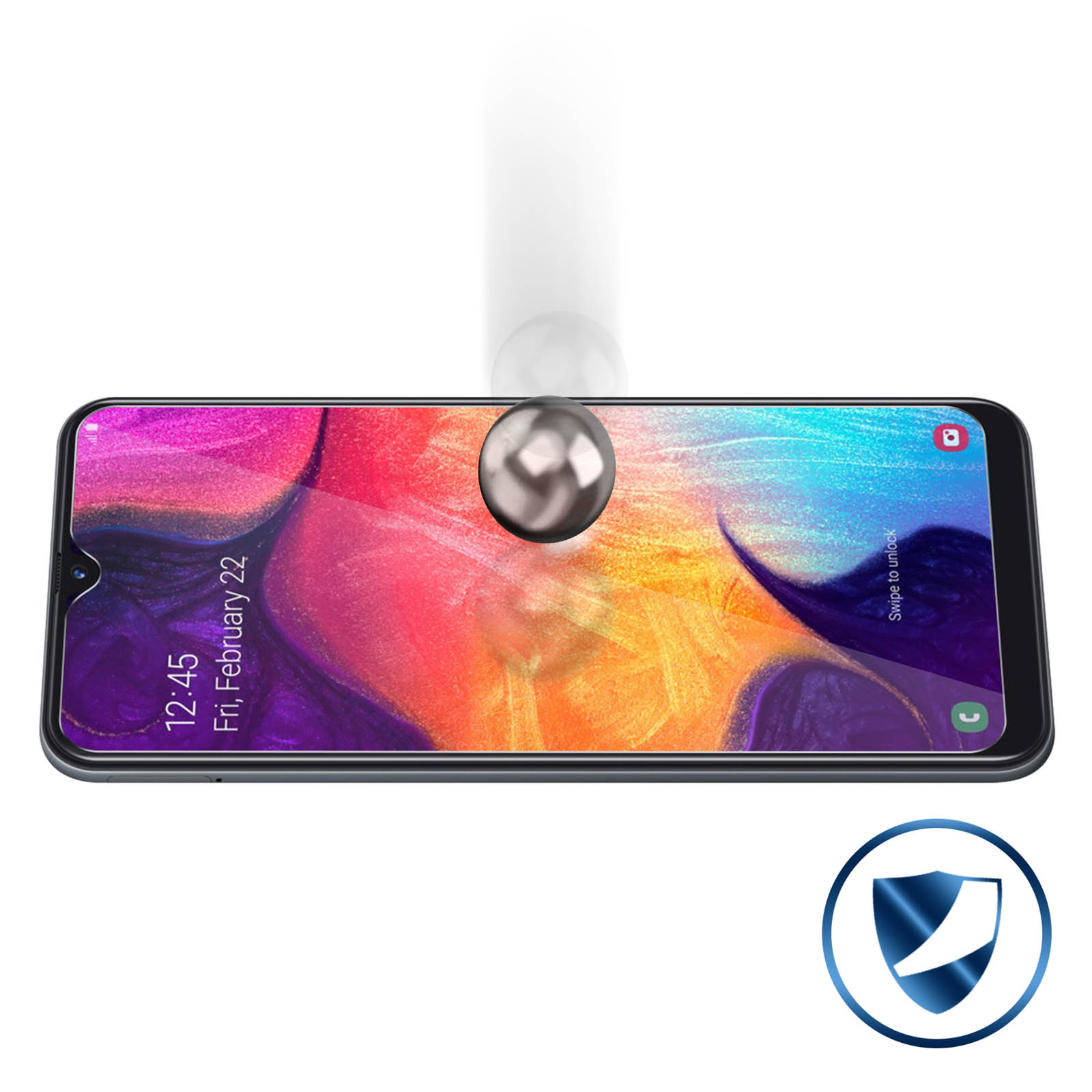AVIZAR Gehärtetes Glas Schutzfolie mit Glas-Folien(für A30s) Samsung Galaxy 9H Härtegrad