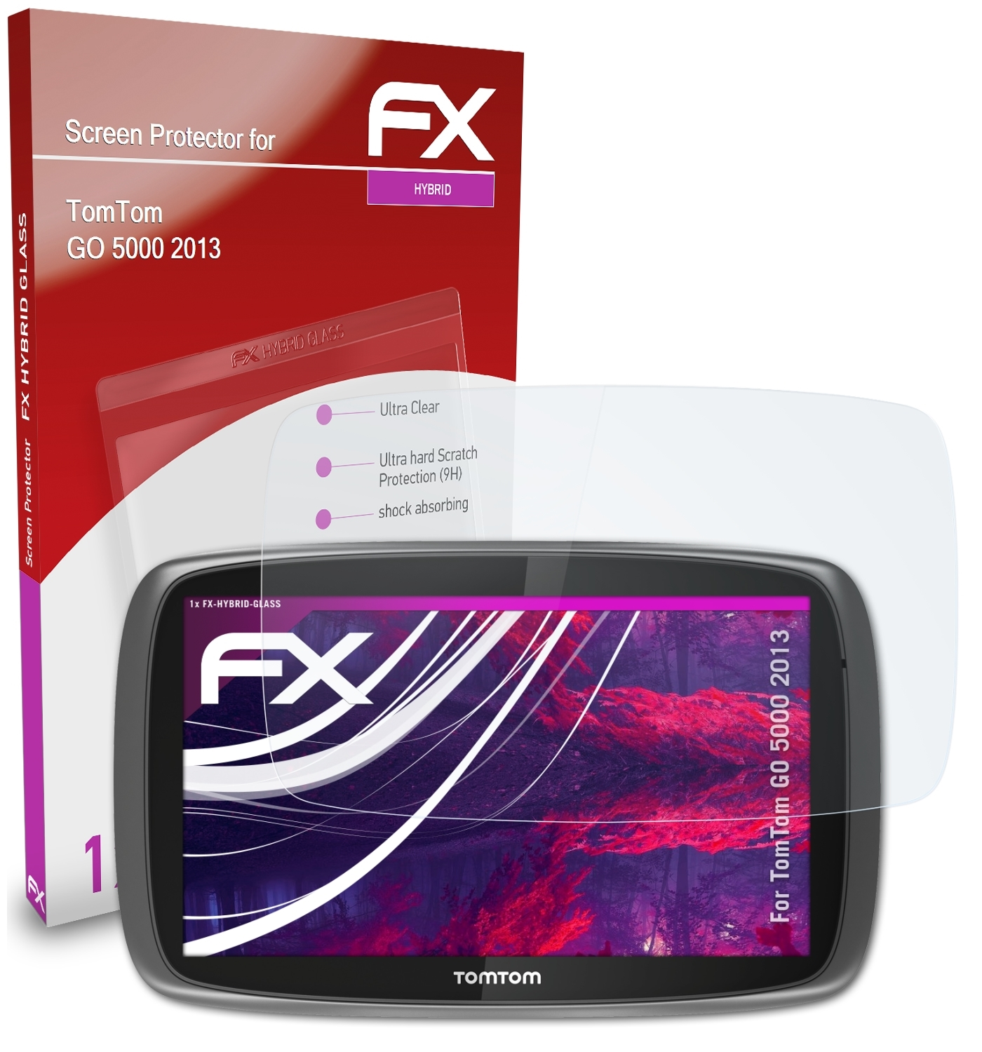 ATFOLIX FX-Hybrid-Glass (2013)) GO Schutzglas(für 5000 TomTom