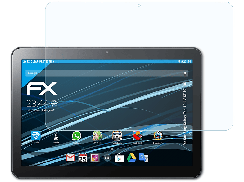 ATFOLIX 2x Galaxy 10.1V (GT-P7100)) Displayschutz(für FX-Clear Samsung Tab