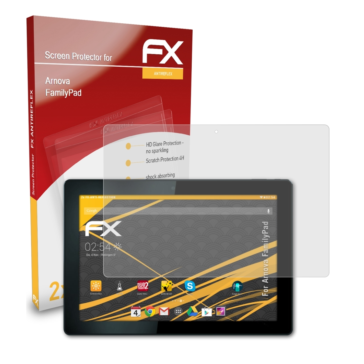 ATFOLIX 2x FX-Antireflex Displayschutz(für Arnova FamilyPad)