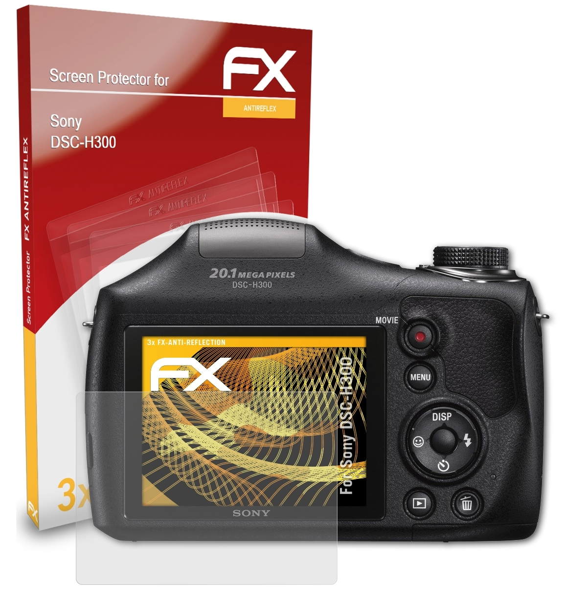 ATFOLIX Sony 3x Displayschutz(für DSC-H300) FX-Antireflex