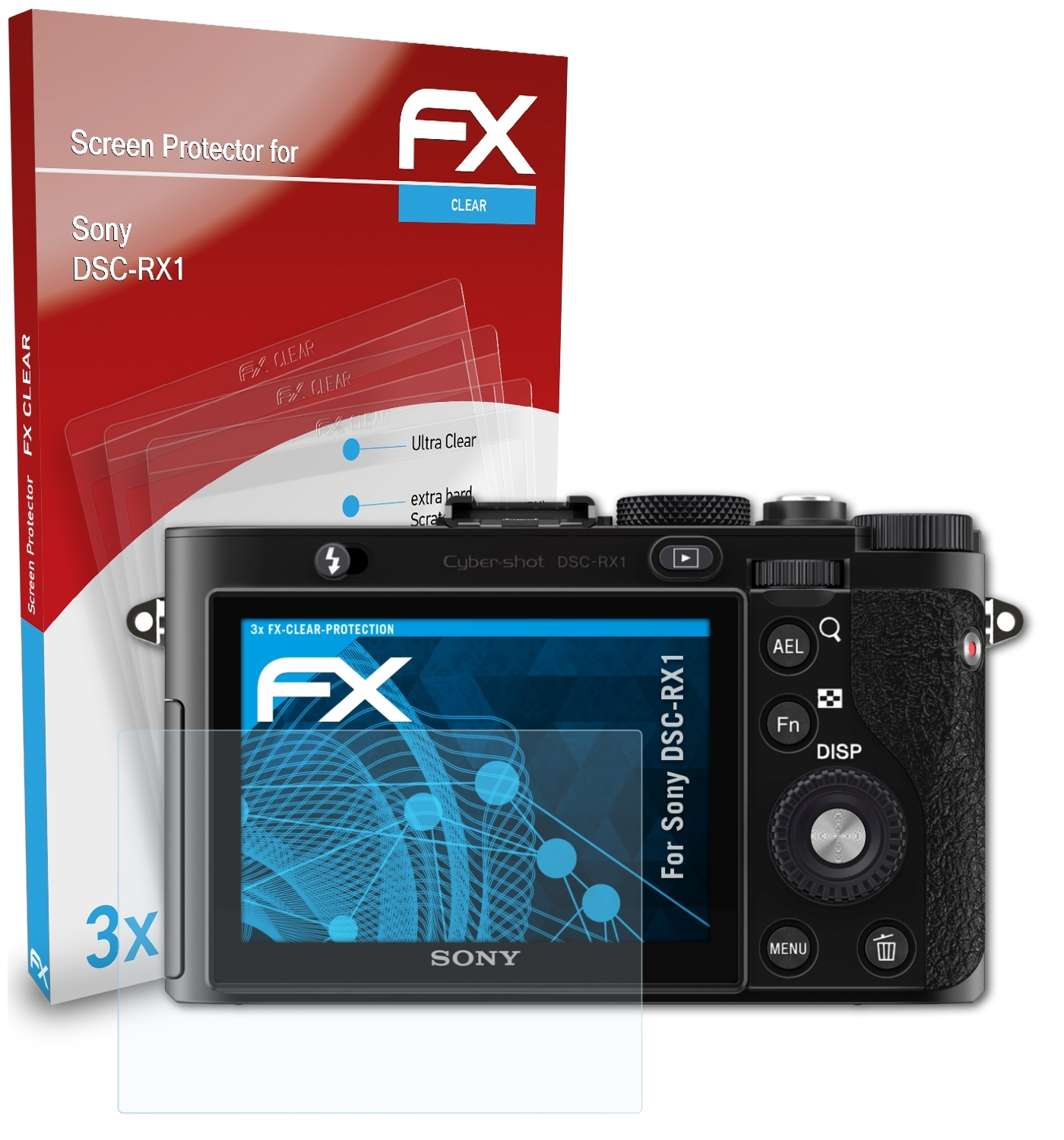 ATFOLIX 3x DSC-RX1) Sony FX-Clear Displayschutz(für
