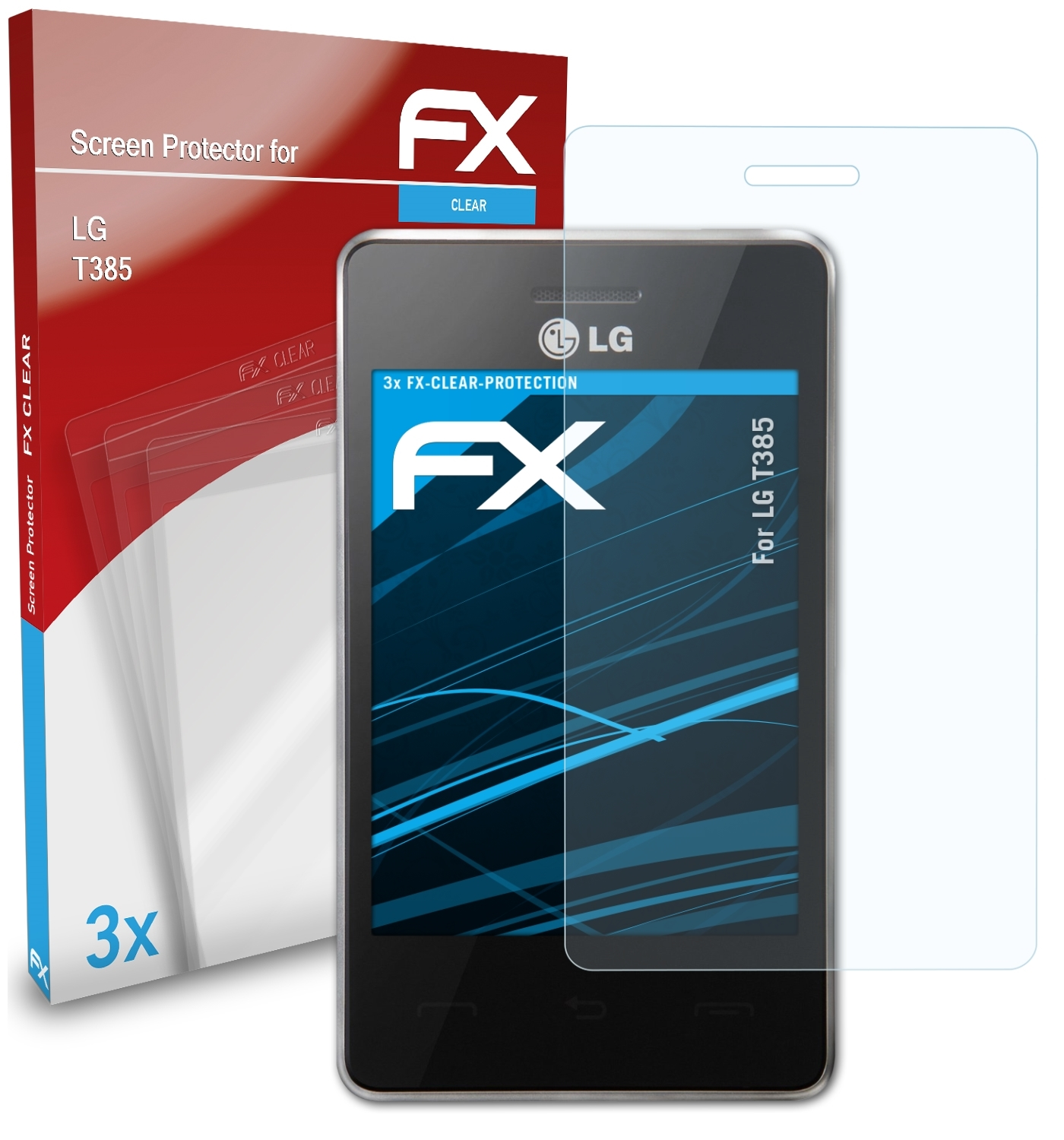 LG 3x Displayschutz(für FX-Clear T385) ATFOLIX