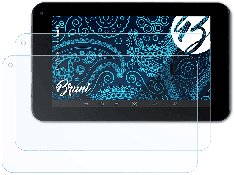 BRUNI 2x Basics-Clear Schutzfolie(für Technisat TechniPad 7T)