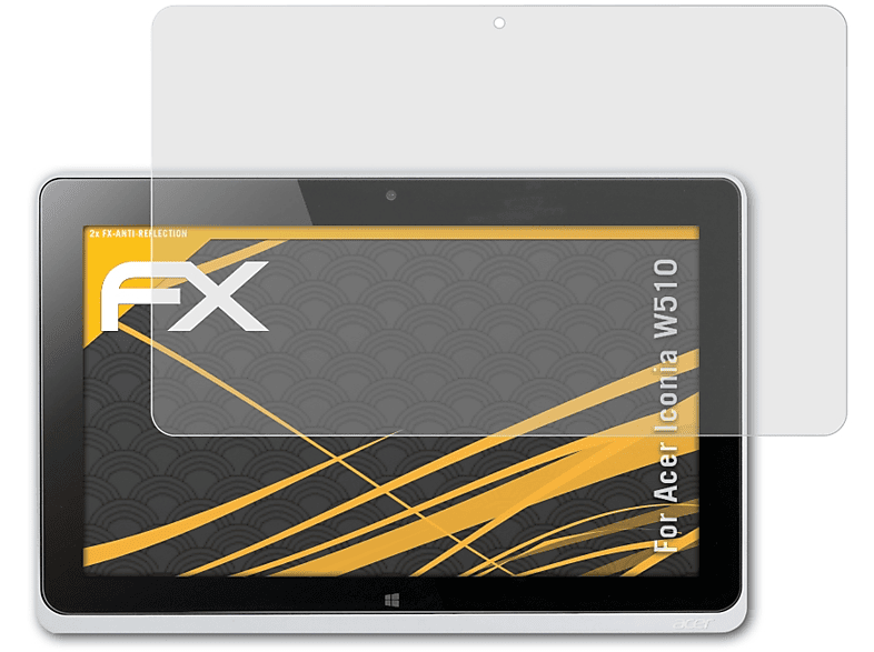 ATFOLIX 2x FX-Antireflex Displayschutz(für Acer Iconia W510)
