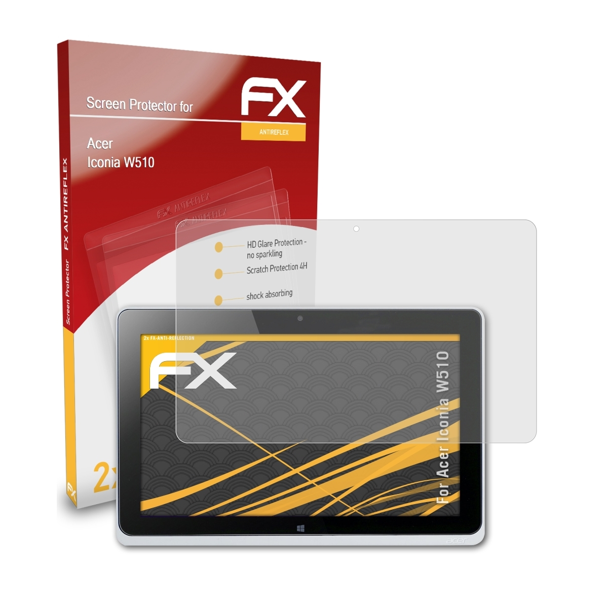 FX-Antireflex Iconia W510) Acer Displayschutz(für 2x ATFOLIX