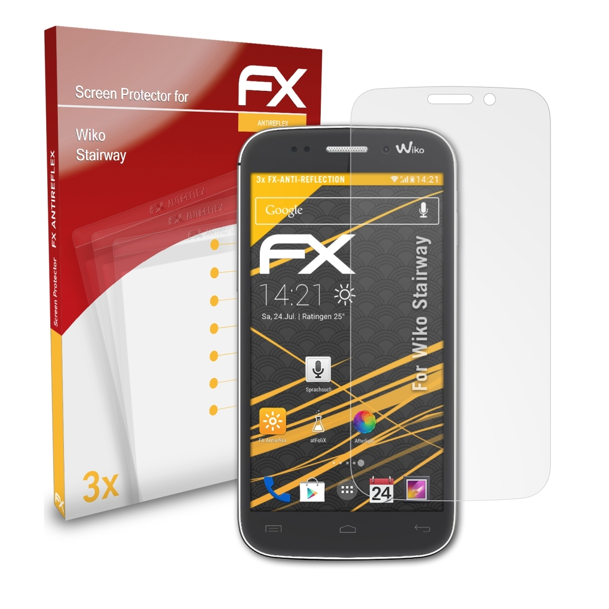 Displayschutz(für ATFOLIX Stairway) 3x FX-Antireflex Wiko