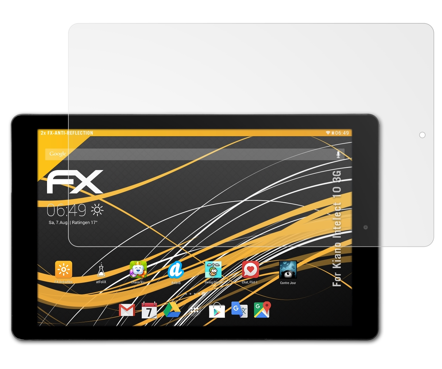 2x Displayschutz(für Intelect 3G) ATFOLIX 10 Kiano FX-Antireflex