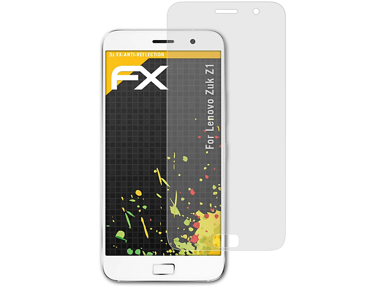 3x Displayschutz(für Z1) Zuk Lenovo FX-Antireflex ATFOLIX