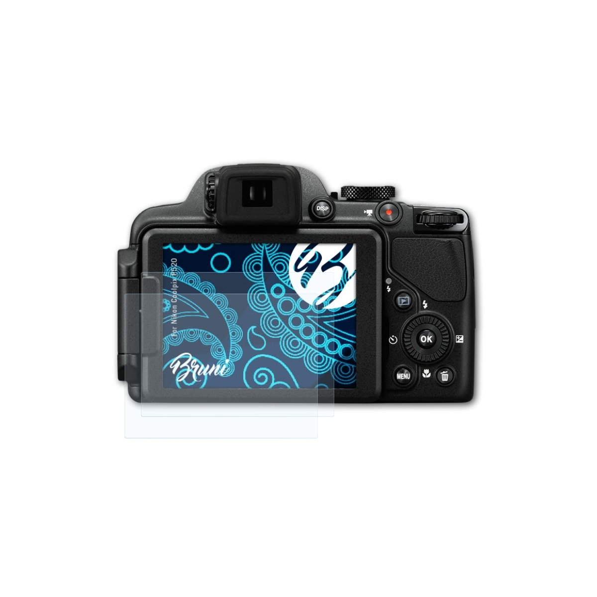 Nikon P520) Basics-Clear Coolpix 2x BRUNI Schutzfolie(für