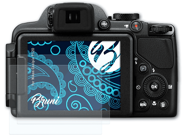 BRUNI 2x Nikon Coolpix Basics-Clear Schutzfolie(für P520)