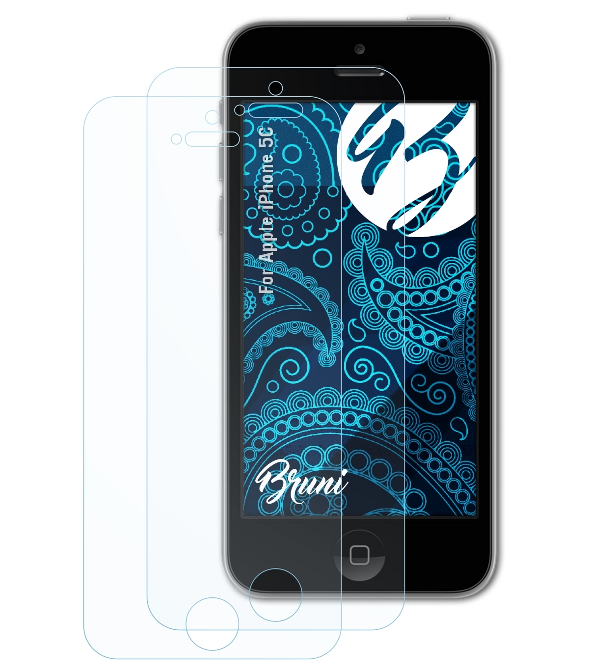 BRUNI 2x iPhone Schutzfolie(für Basics-Clear Apple 5C)