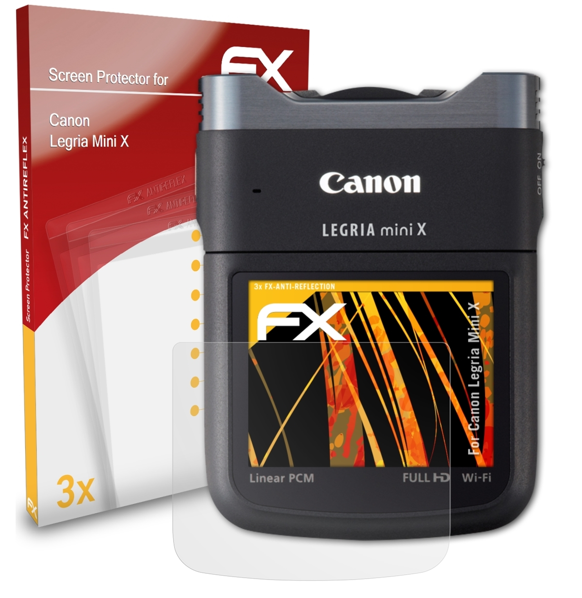 Canon FX-Antireflex ATFOLIX Legria Mini X) 3x Displayschutz(für