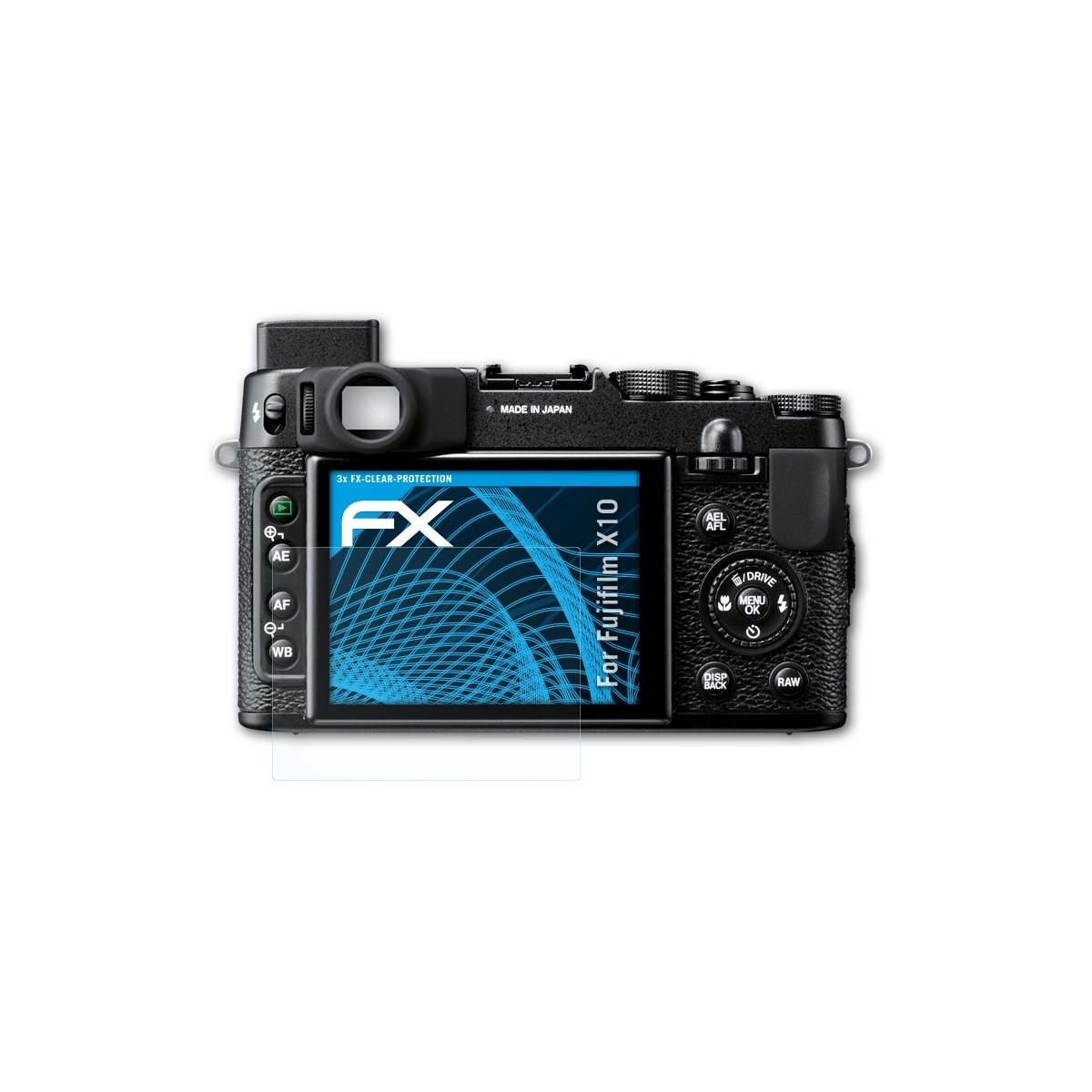 ATFOLIX 3x FX-Clear Displayschutz(für Fujifilm X10)