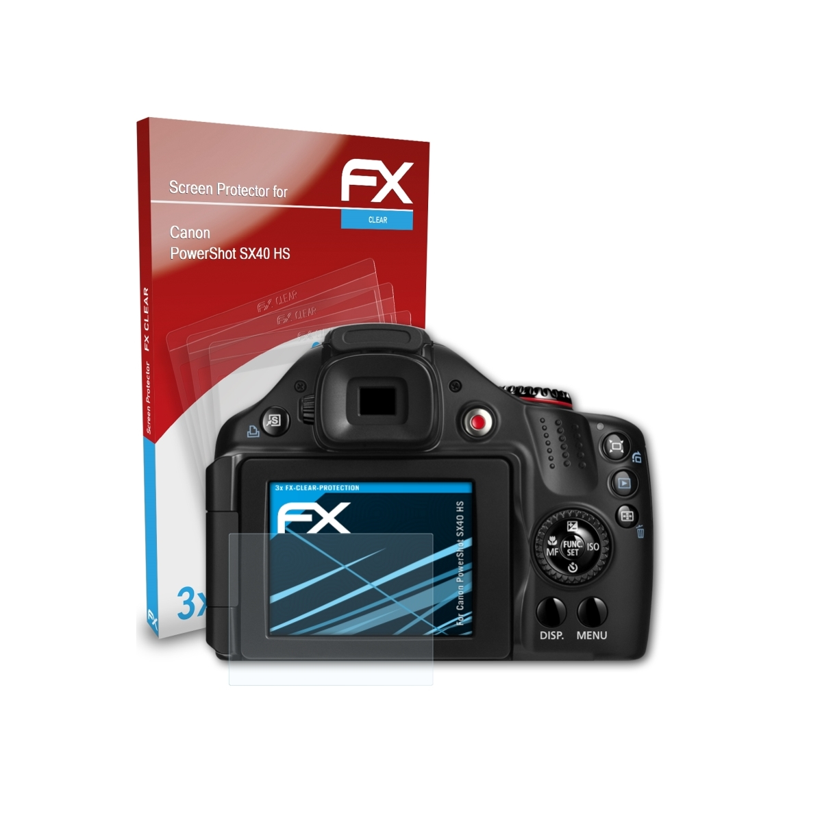 SX40 FX-Clear ATFOLIX Displayschutz(für PowerShot 3x HS) Canon
