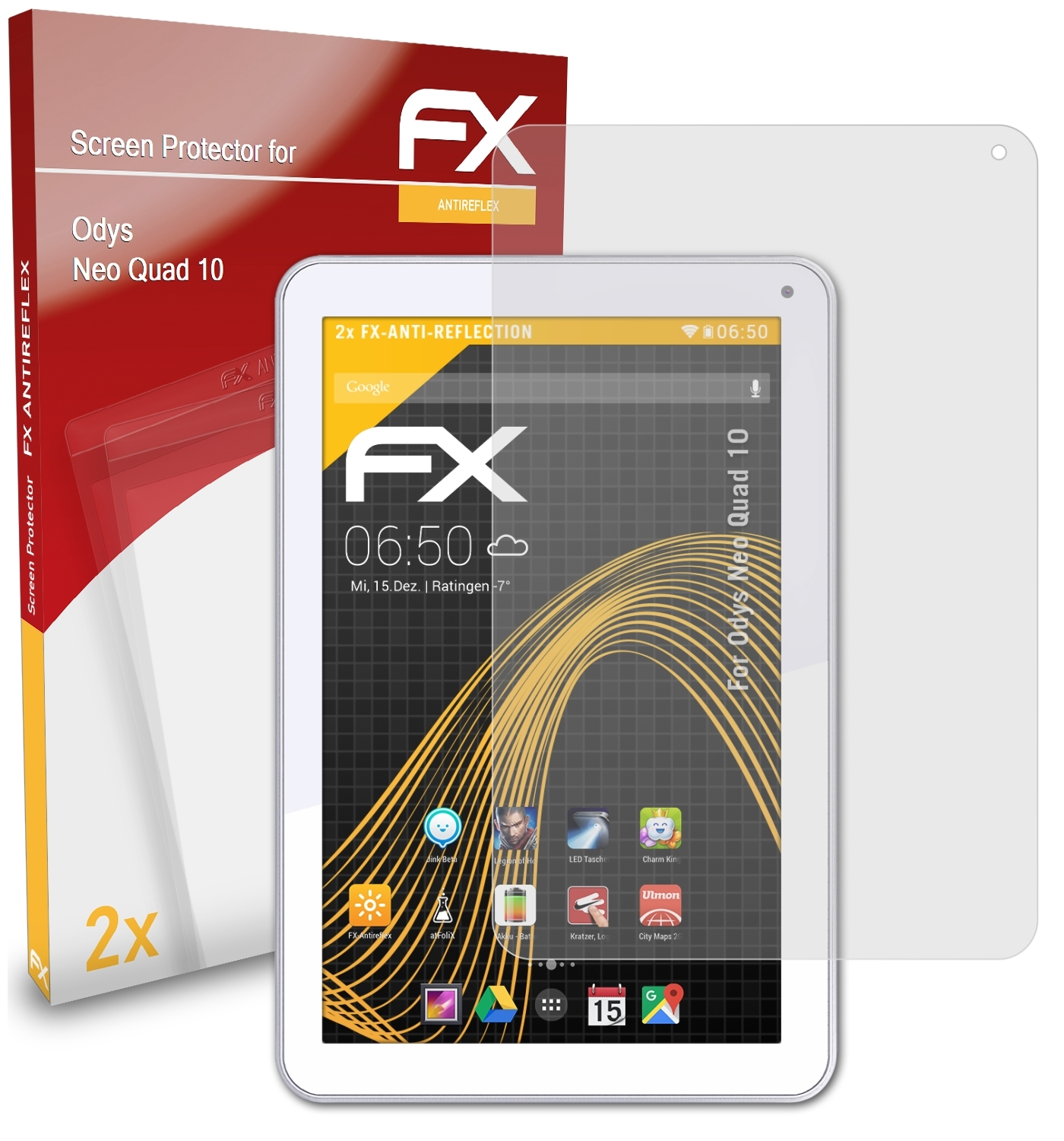 FX-Antireflex 2x 10) Neo Odys Quad Displayschutz(für ATFOLIX