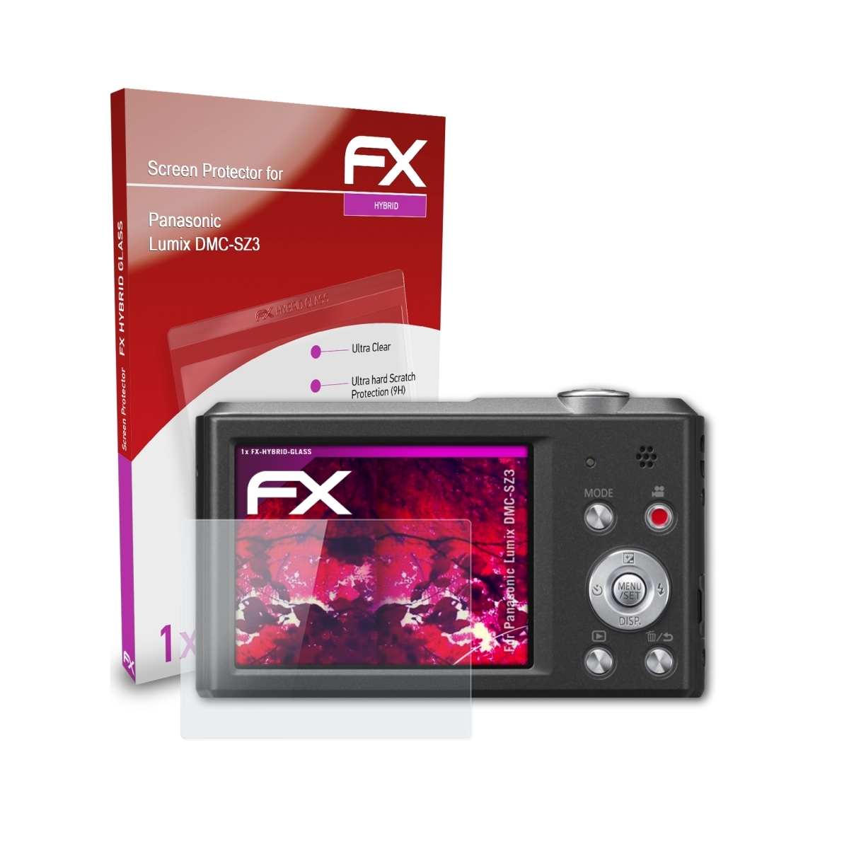 FX-Hybrid-Glass Lumix Panasonic ATFOLIX Schutzglas(für DMC-SZ3)