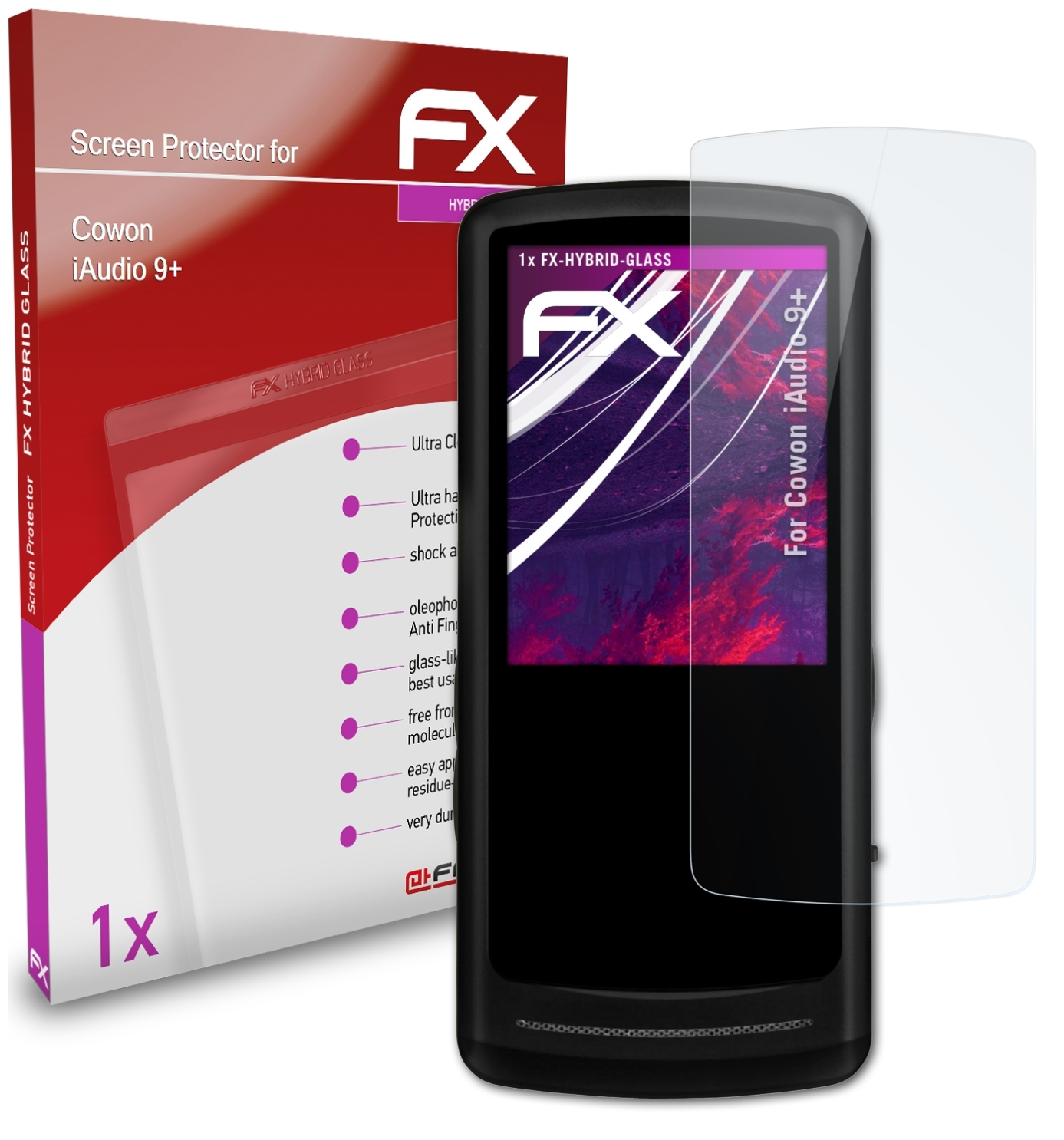 ATFOLIX FX-Hybrid-Glass Schutzglas(für 9+) iAudio Cowon