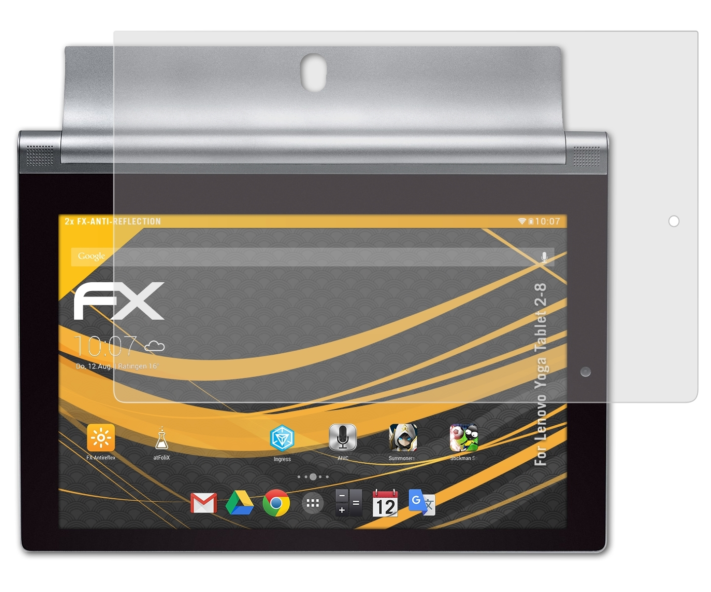 ATFOLIX 2x FX-Antireflex Lenovo 2-8) Displayschutz(für Yoga Tablet