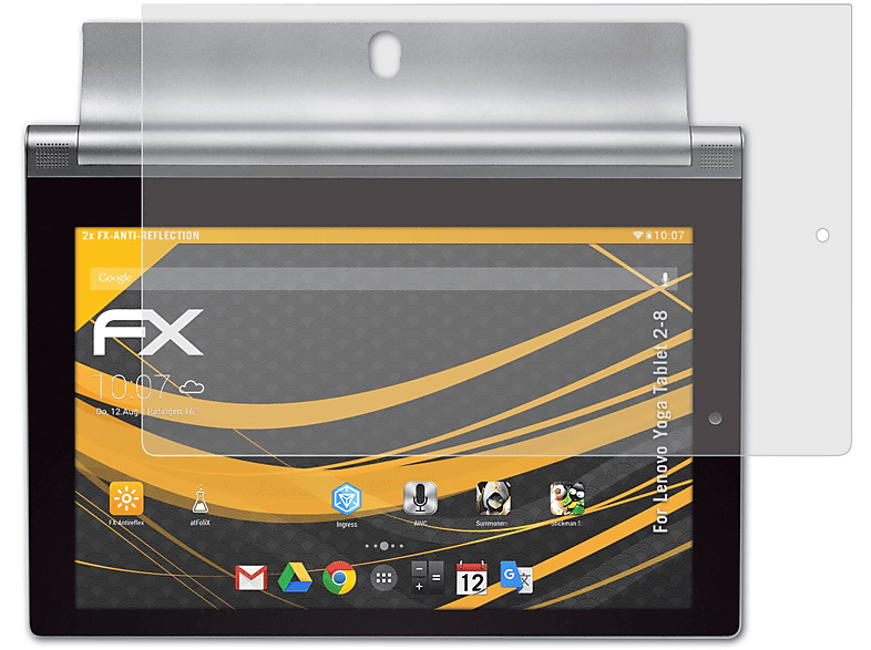 ATFOLIX 2x FX-Antireflex Displayschutz(für Lenovo Yoga Tablet 2-8)