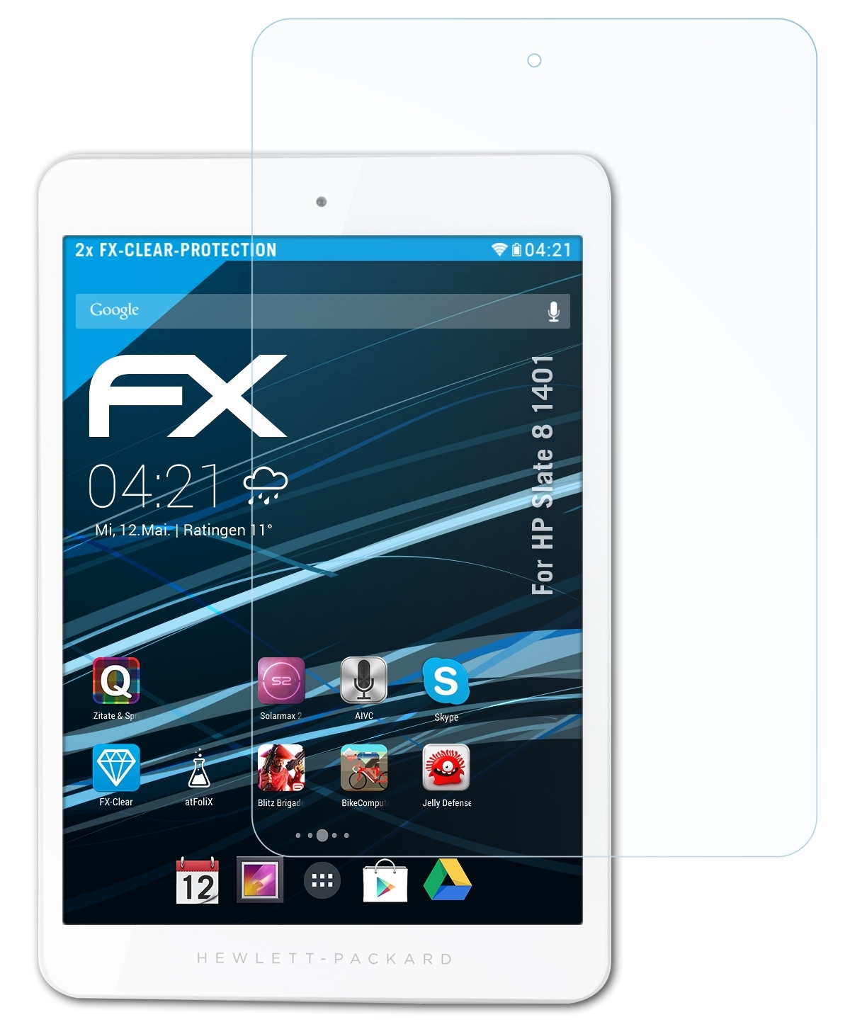 FX-Clear Displayschutz(für 2x Slate 1401) HP ATFOLIX 8