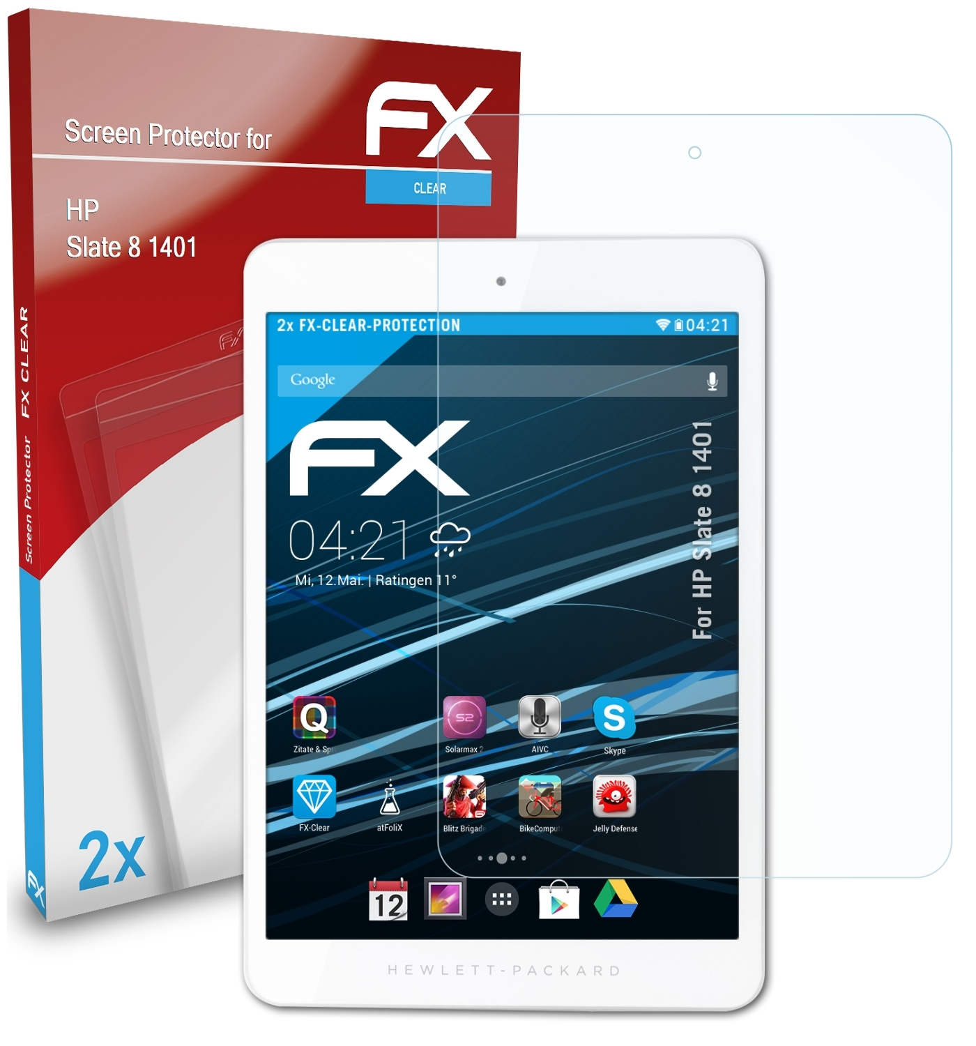 FX-Clear Displayschutz(für 2x Slate 1401) HP ATFOLIX 8